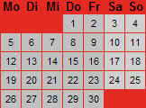 Kalender des OV